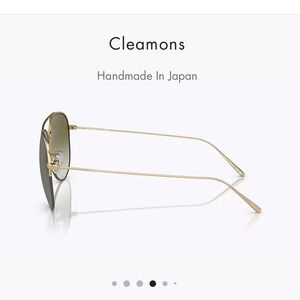 Oliver Peoples Cleamons Gold Frame Olive Gradient Lenses